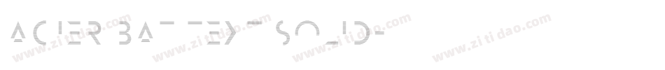 Acier BAT Text Solid字体转换